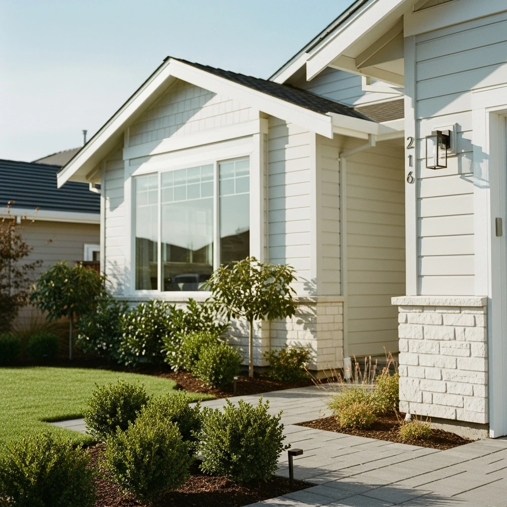 resh exterior house painting with modern color design